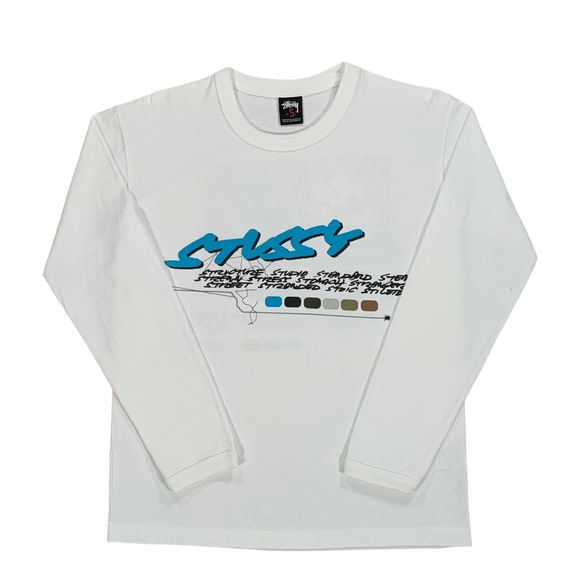 Vintage Stussy x Futura Geographical Concept Long Sleeve 2008 T